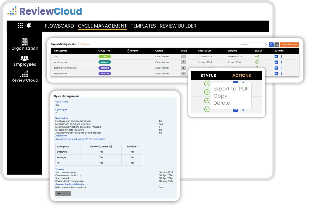 ReviewCloud Performance Review Cycle Management